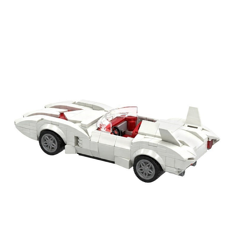 Retro Anime Speed Racer Car MOC Building Kit - 8