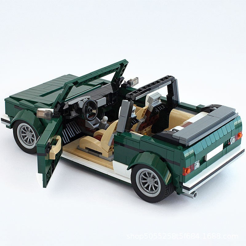Retro Cabriolet MK1 Style Vintage Compact Convertible Building Kit | LEGO-Compatible MOC - 2