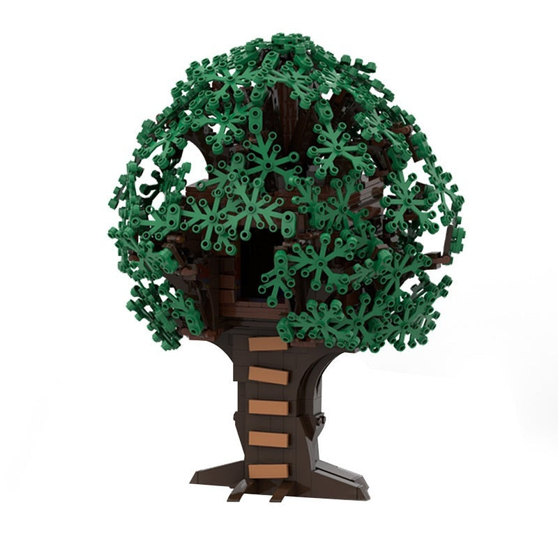 Retro Cartoon Backyard Treehouse MOC Building Kit | Cartoon Style Architecture - 1