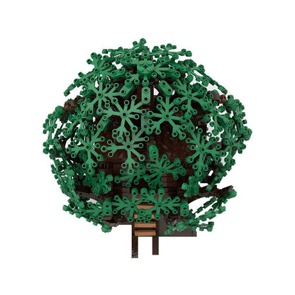 Retro Cartoon Backyard Treehouse MOC Building Kit | Cartoon Style Architecture - 2