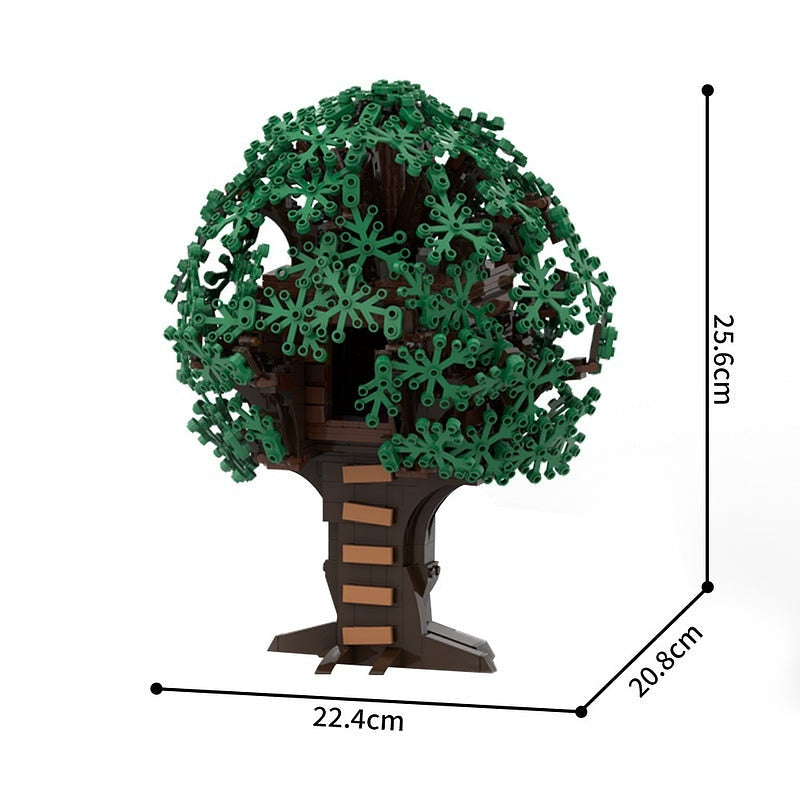 Retro Cartoon Backyard Treehouse MOC Building Kit | Cartoon Style Architecture - 3