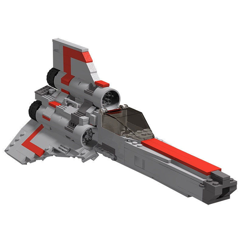Retro Colonial Space Fighter Mid-Scale Starfighter Building Kit | LEGO-Compatible MOC - 1