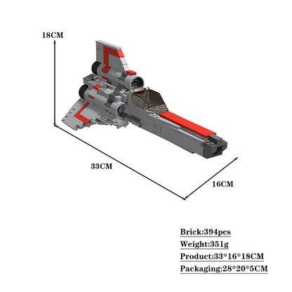 Retro Colonial Space Fighter Mid-Scale Starfighter Building Kit | LEGO-Compatible MOC - 2