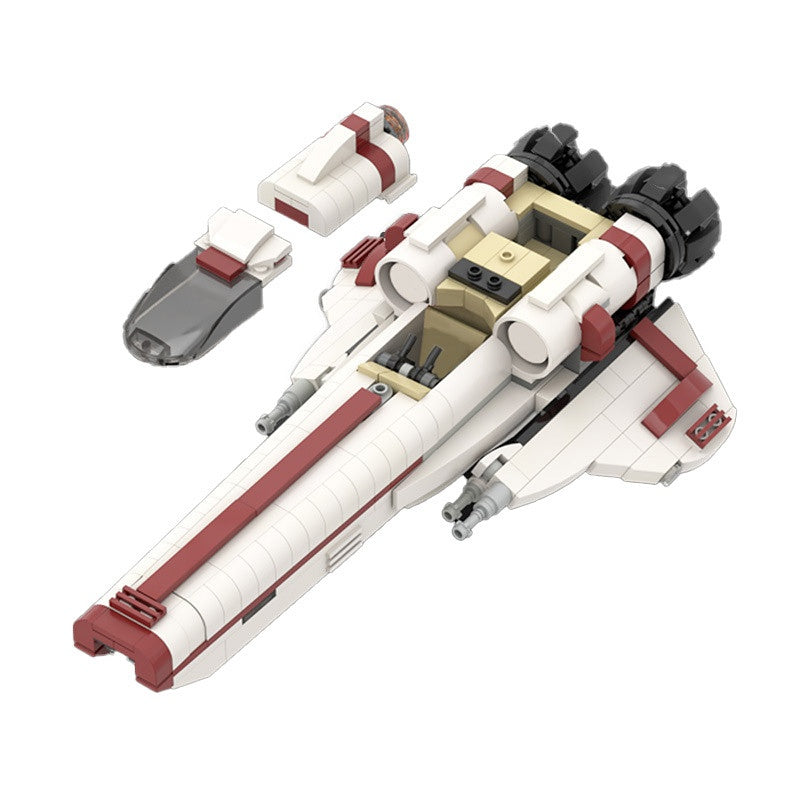 Retro Colonial Space Fighter Mid-Scale Starfighter Building Kit | LEGO-Compatible MOC - 2