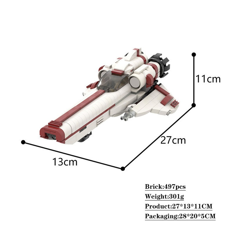 Retro Colonial Space Fighter Mid-Scale Starfighter Building Kit | LEGO-Compatible MOC - 3