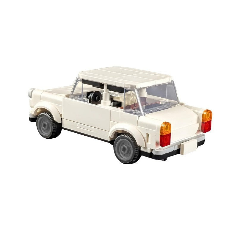 Retro Compact Car MOC Building Kit | 7-Wide Classic Vehicle Model - 4
