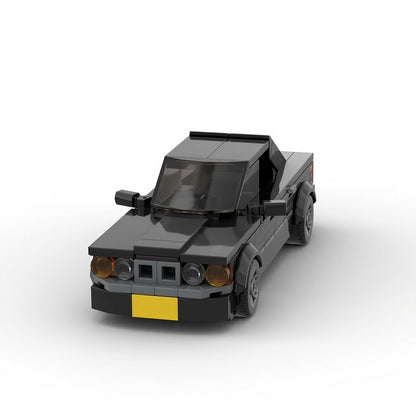 Retro E34 M5 Style Black Sport Sedan Building Kit | 6-Wide | LEGO-Compatible MOC - 2