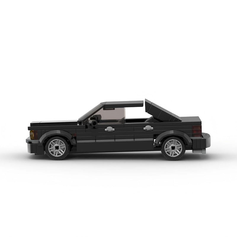 Retro E34 M5 Style Black Sport Sedan Building Kit | 6-Wide | LEGO-Compatible MOC - 3