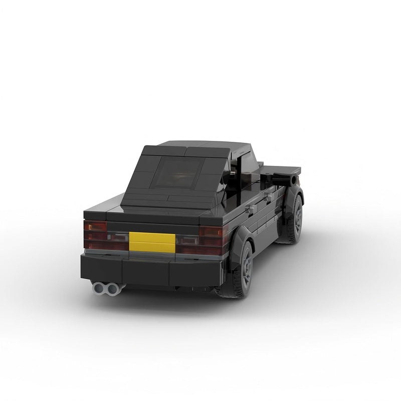 Retro E34 M5 Style Black Sport Sedan Building Kit | 6-Wide | LEGO-Compatible MOC - 5