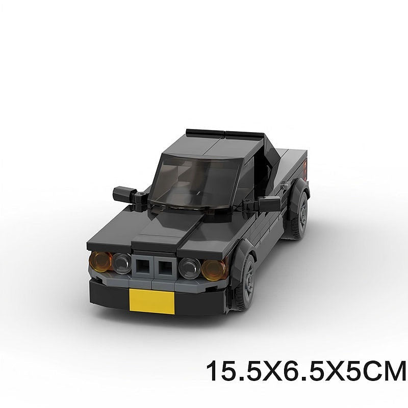 Retro E34 Style Sport Sedan MOC Building Kit | 6-Wide Vehicle Model - 6