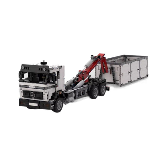 Retro European 3-Axle Hookloader Truck Building Kit | LEGO-Compatible MOC - 5