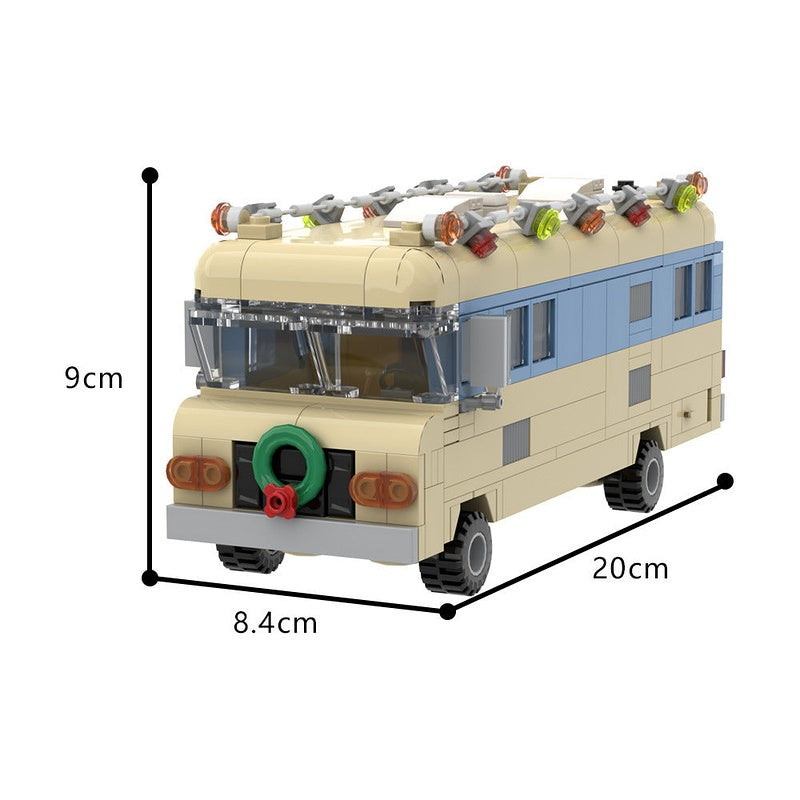 Retro Family RV Car MOC Building Kit | Christmas Camper Vehicle - 2