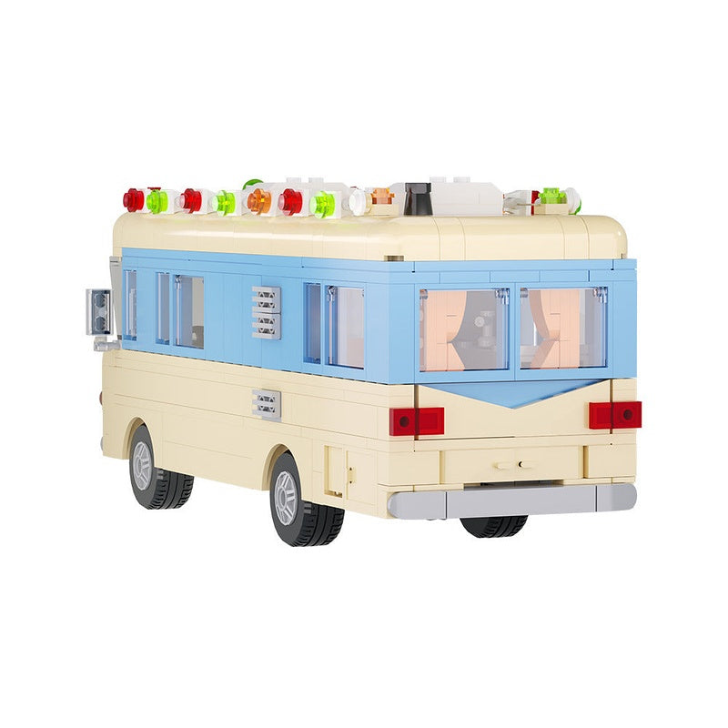 Retro Family RV Car MOC Building Kit | Christmas Camper Vehicle - 5