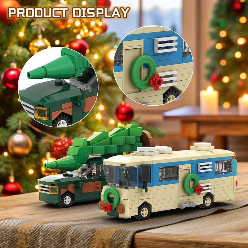 Retro Family RV MOC Building Kit | Classic Camper Vehicle Model - 2