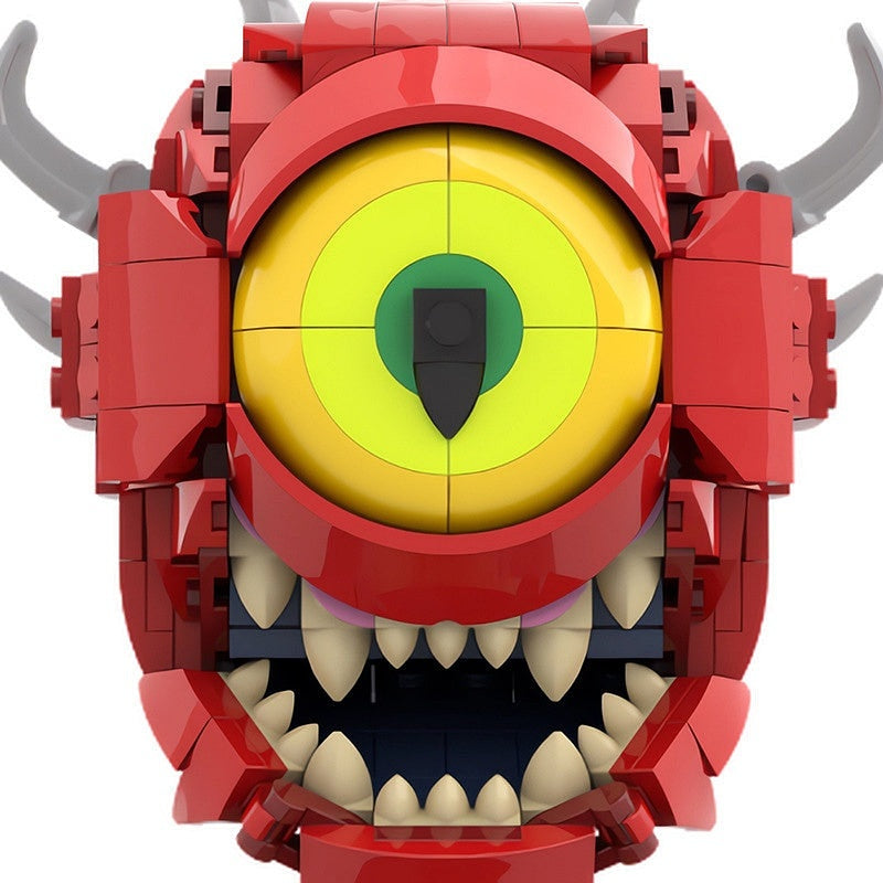 Retro Floating Meatball Monster MOC Building Kit | Fantasy Creature Model - 3