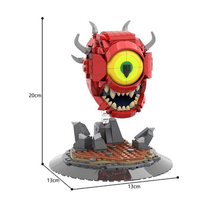 Retro Floating Meatball Monster MOC Building Kit | Fantasy Creature Model - 5