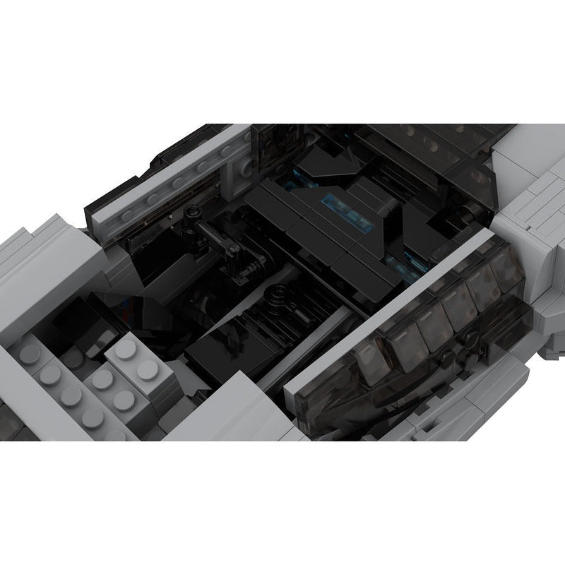 Retro-Futuristic Hover Car MOC Building Kit | Sci-Fi Vehicle Model - 6