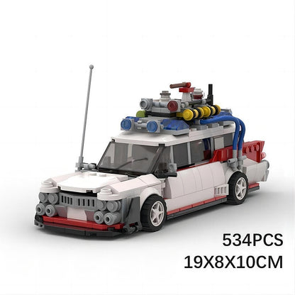 Retro Ghost Hunter Racecar MOC Building Kit | Widebody Vehicle Model - 6