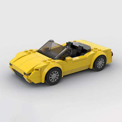 Retro Japanese Roadster Sports Car Building Kit | LEGO-Compatible MOC - 3