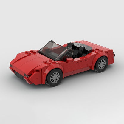 Retro Japanese Roadster Sports Car Building Kit | LEGO-Compatible MOC - 5