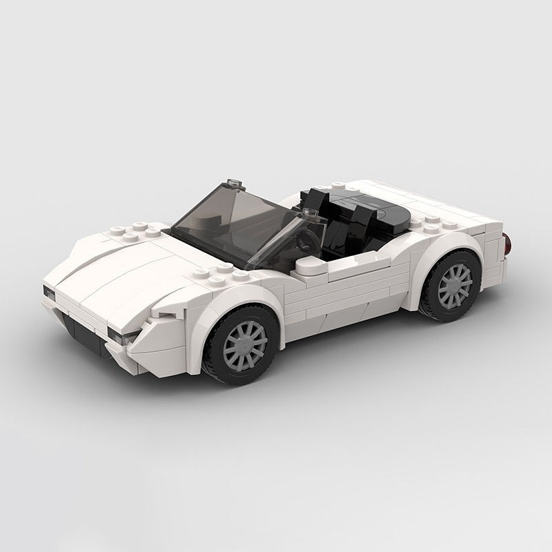Retro Japanese Roadster Sports Car Building Kit | LEGO-Compatible MOC - 6