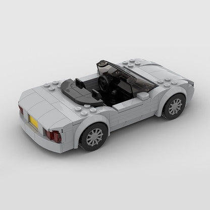 Retro Japanese Roadster Sports Car MOC Building Kit - 7