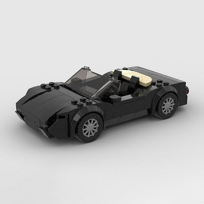 Retro Japanese Roadster Sports Car MOC Building Kit - 8