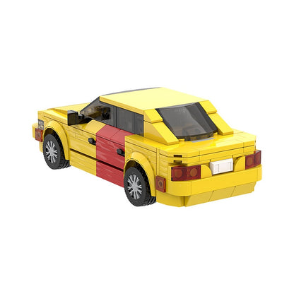 Retro Lawyer Sedan MOC Building Kit | Yellow Red-Door Car - 6