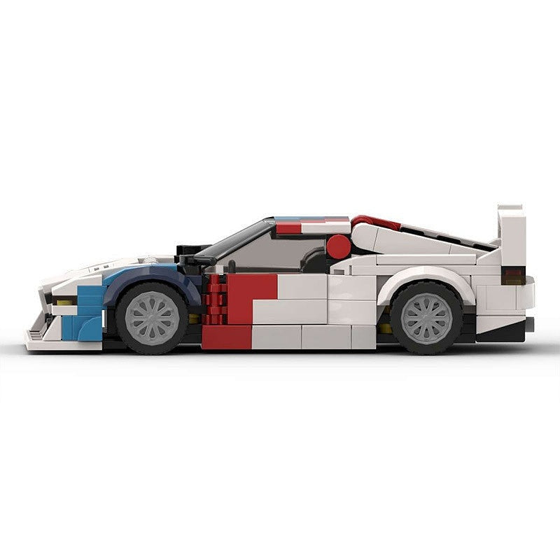 Retro M1 Pro Racing Car MOC Building Kit | Classic Track Vehicle - 3