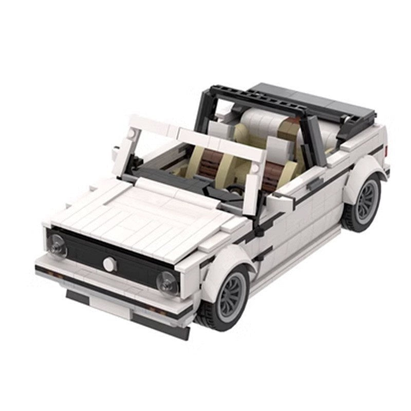 Retro MK1 Style Convertible MOC Building Kit | Vintage Sports Car Model - 1