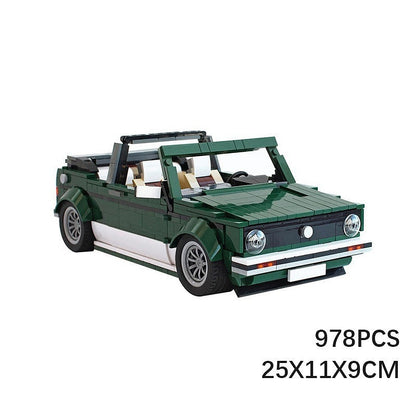 Retro MK1 Style Convertible MOC Building Kit | Vintage Sports Car Model - 11