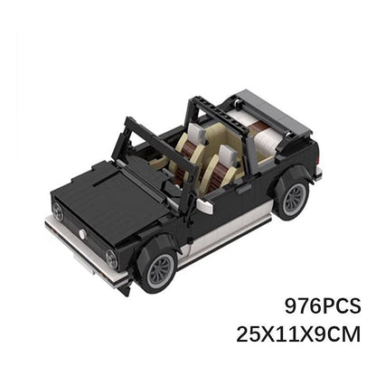 Retro MK1 Style Convertible MOC Building Kit | Vintage Sports Car Model - 4