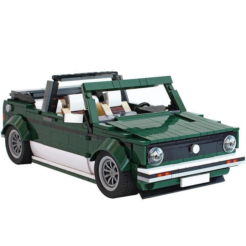 Retro MK1 Style Convertible MOC Building Kit | Vintage Sports Car Model - 7