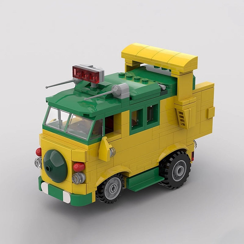 Retro Mutant Turtle Van MOC Vehicle Building Kit - 5