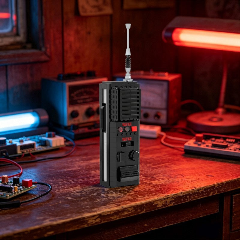 Retro Mystery Walkie-Talkie Prop Building kit | LEGO-Compatible Device  MOC - 5
