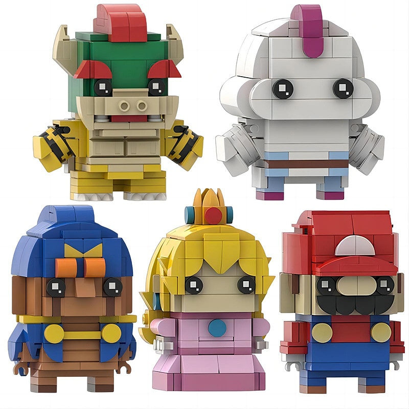 Retro Plumber Adventure BrickHeadz Building Kit | LEGO-Compatible MOC  - 1