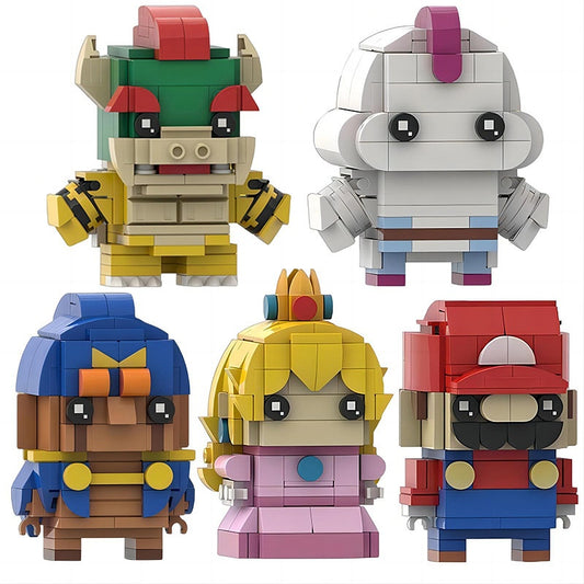 Retro Plumber Adventure BrickHeadz Building Kit | LEGO-Compatible MOC  - 1