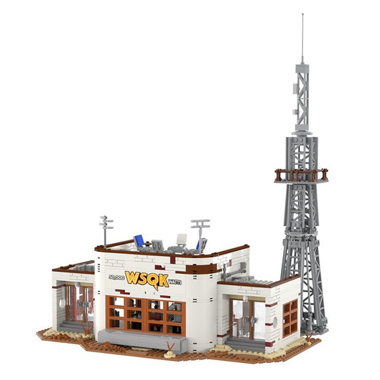 Retro Radio Station WSQK Building Kit | Compatible with LEGO MOC - 1