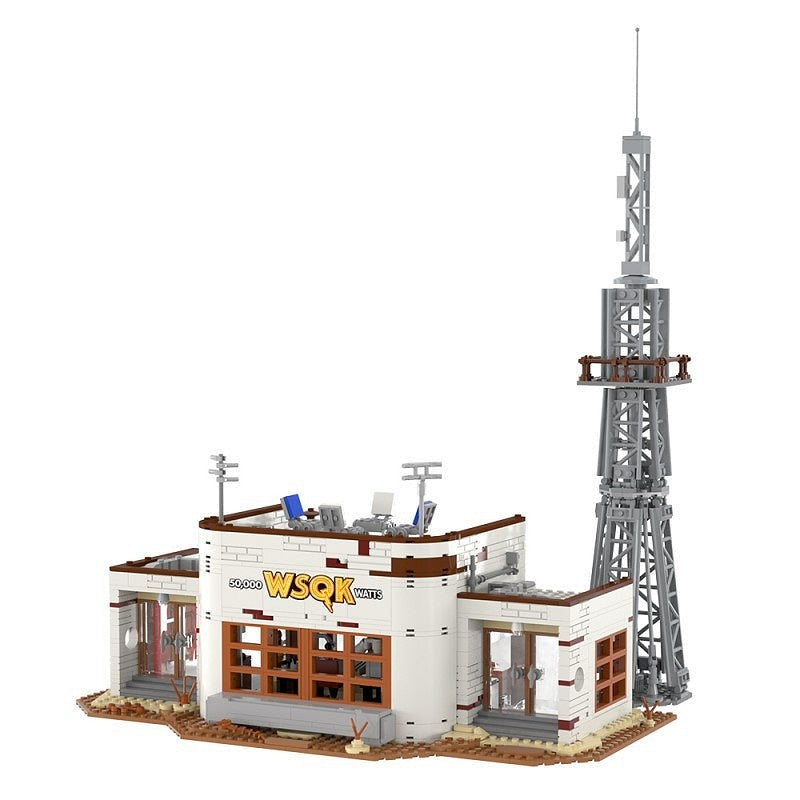 Retro Radio Station WSQK Building Kit | Vintage Studio Model - 1