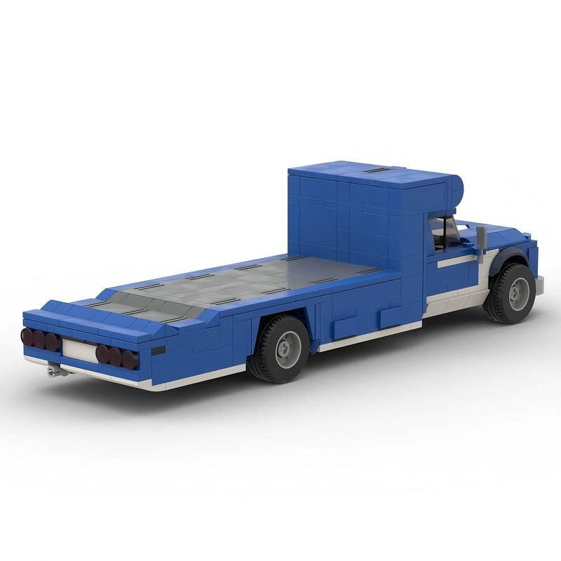 Retro Rig Flatbed Truck MOC Building Kit | Cargo Transport Vehicle - 2