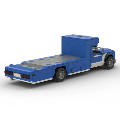 Retro Rig Flatbed Truck MOC Building Kit | Cargo Transport Vehicle - 2