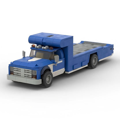 Retro Rig Flatbed Truck MOC Building Kit | Cargo Transport Vehicle - 4
