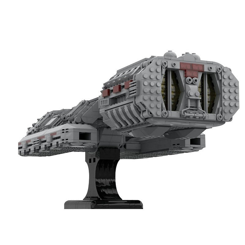 Retro Sci-Fi Capital Space Battleship MOC Building Kit - 2