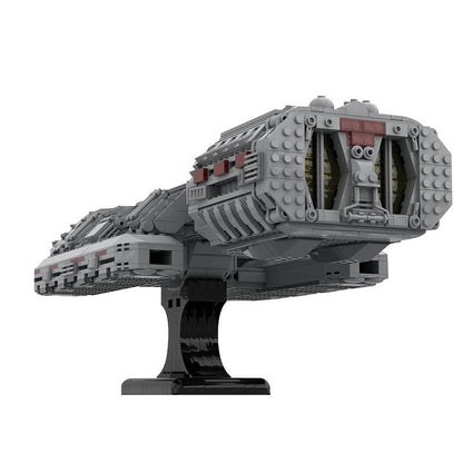 Retro Sci-Fi Capital Space Battleship MOC Building Kit - 2