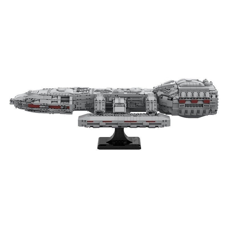 Retro Sci-Fi Capital Space Battleship MOC Building Kit - 3