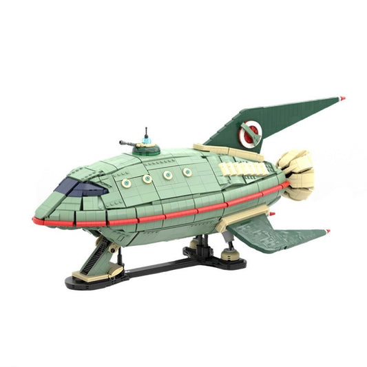 Retro Sci-Fi Cargo Starship Building Kit | LEGO-Compatible MOC - 6