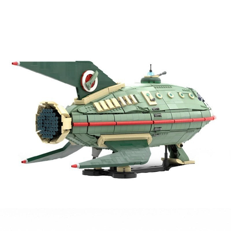 Retro Sci-Fi Cargo Starship MOC Spacecraft Building Kit - 2