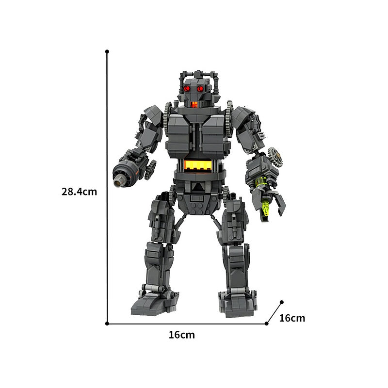Retro Sci-Fi Cyborg King Mech Building Kit | LEGO-Compatible MOC - 3