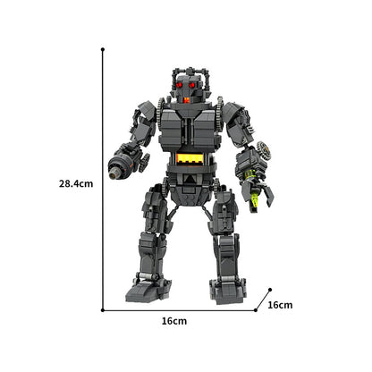 Retro Sci-Fi Cyborg King Mech Building Kit | LEGO-Compatible MOC - 3