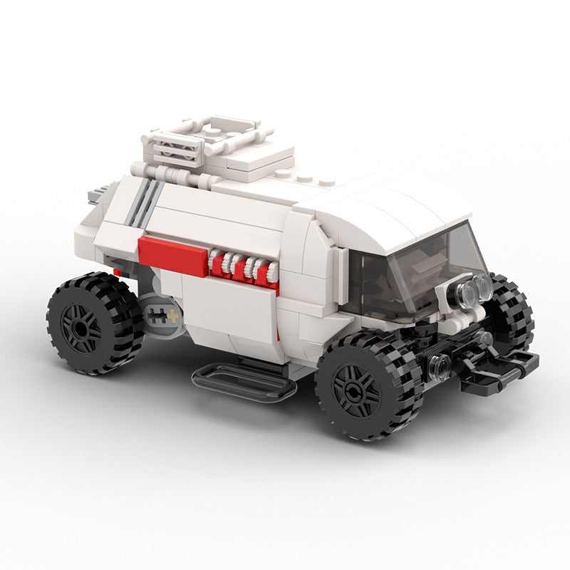 Retro Sci-Fi Space Chariot Transport Building Kit | LEGO-Compatible MOC - 6